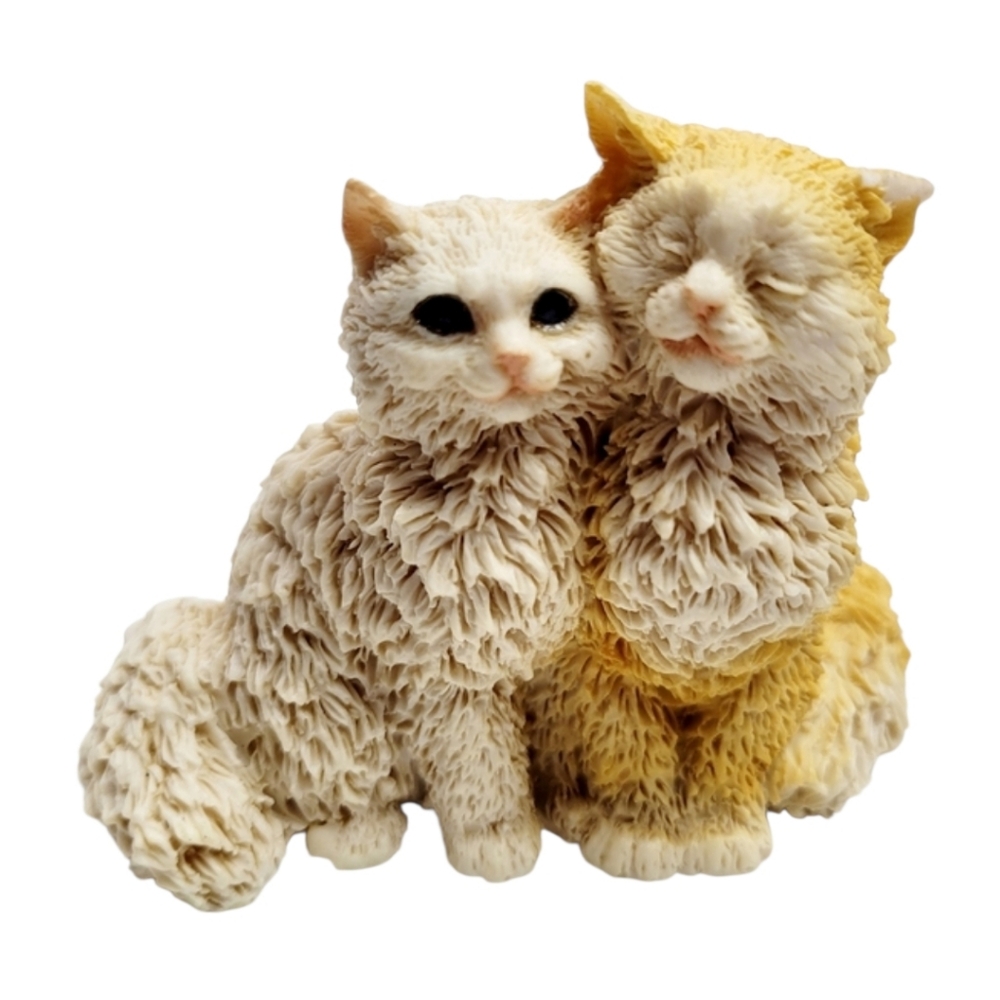 VTG 1988 Italian CASTAGNA Cat Figurine Happy Couple Made in Italy